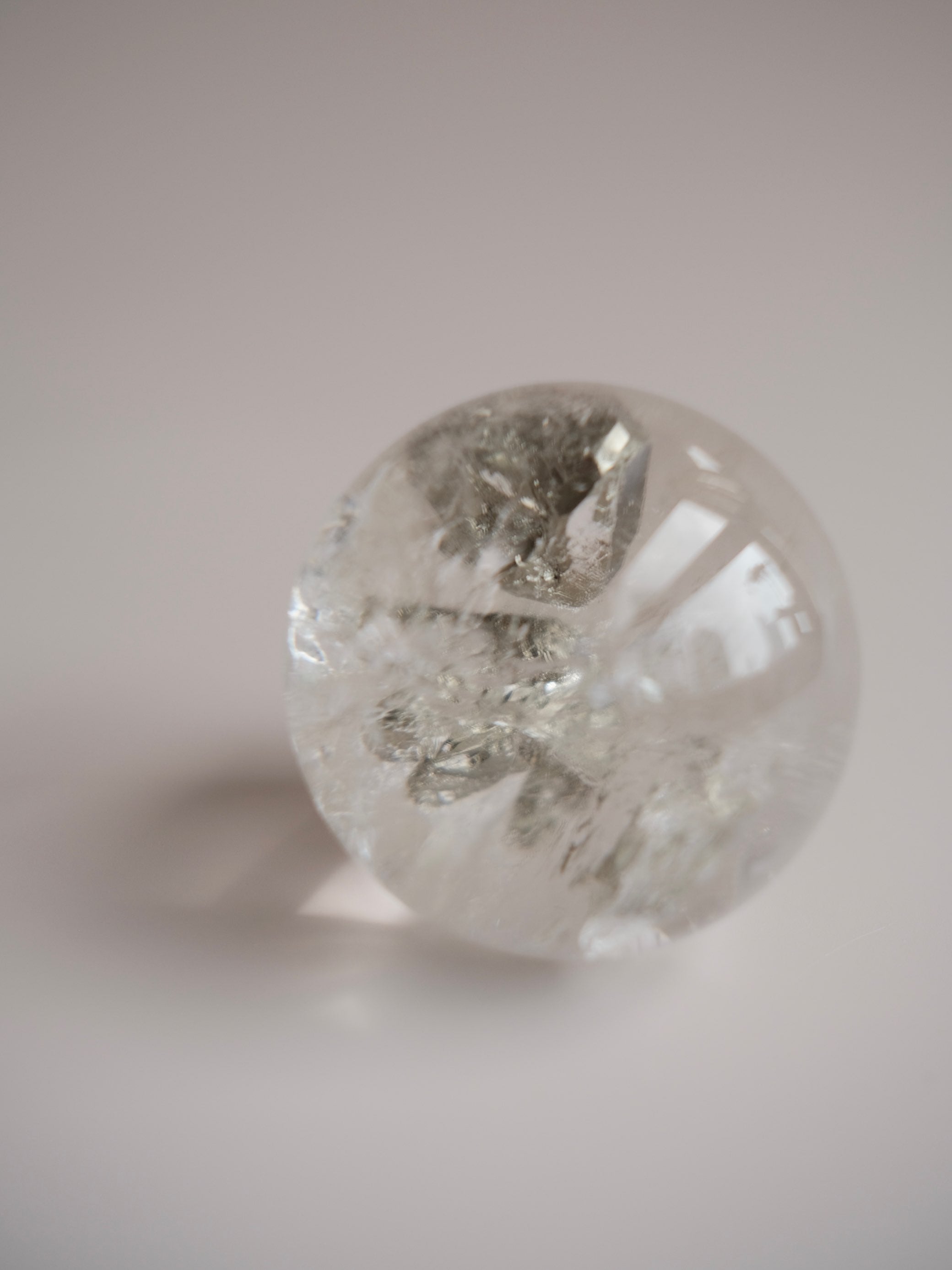 Pyrite in Quartz Sphere