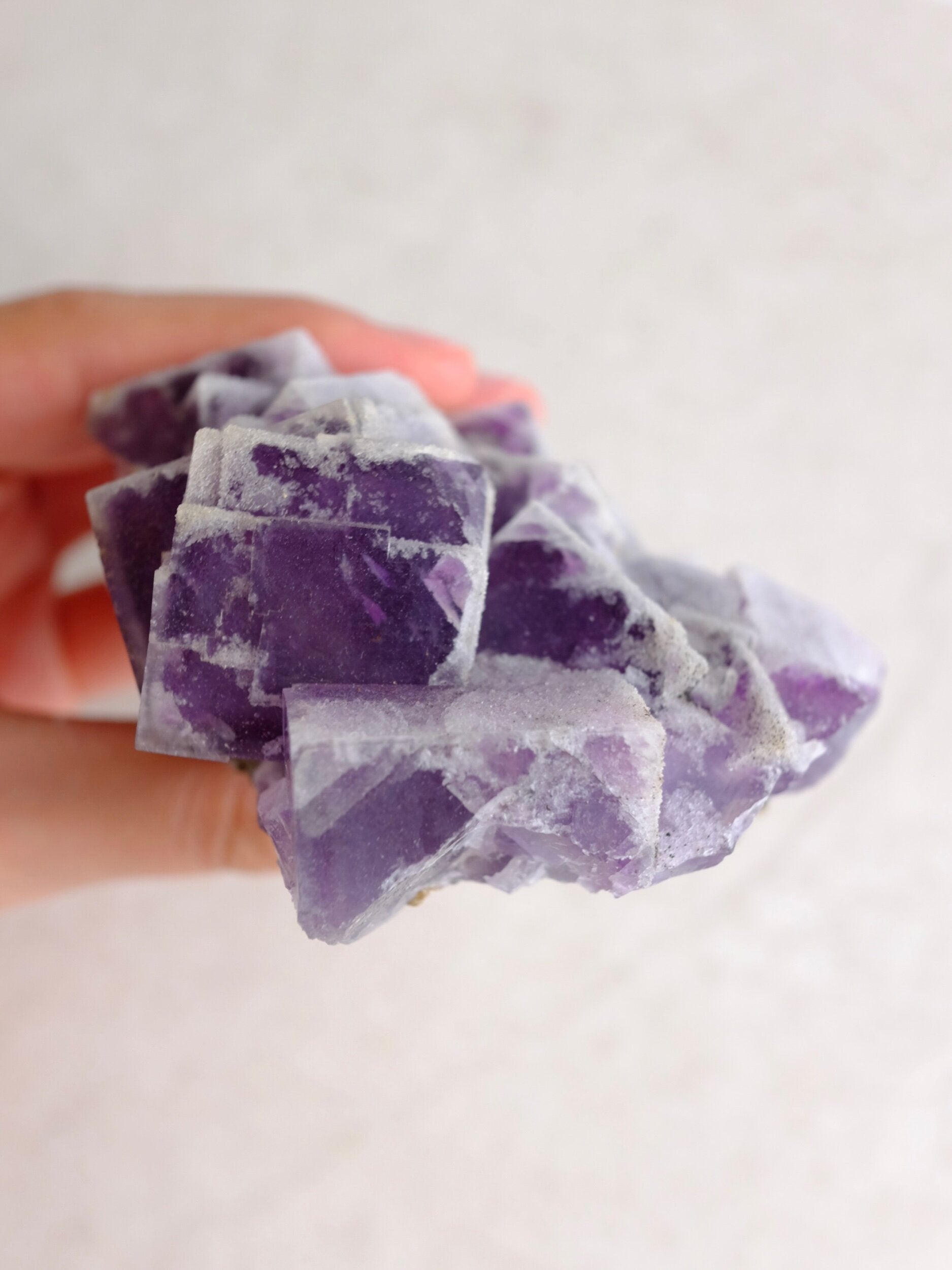 Sugar Druzy Quartz Purple Fluorite