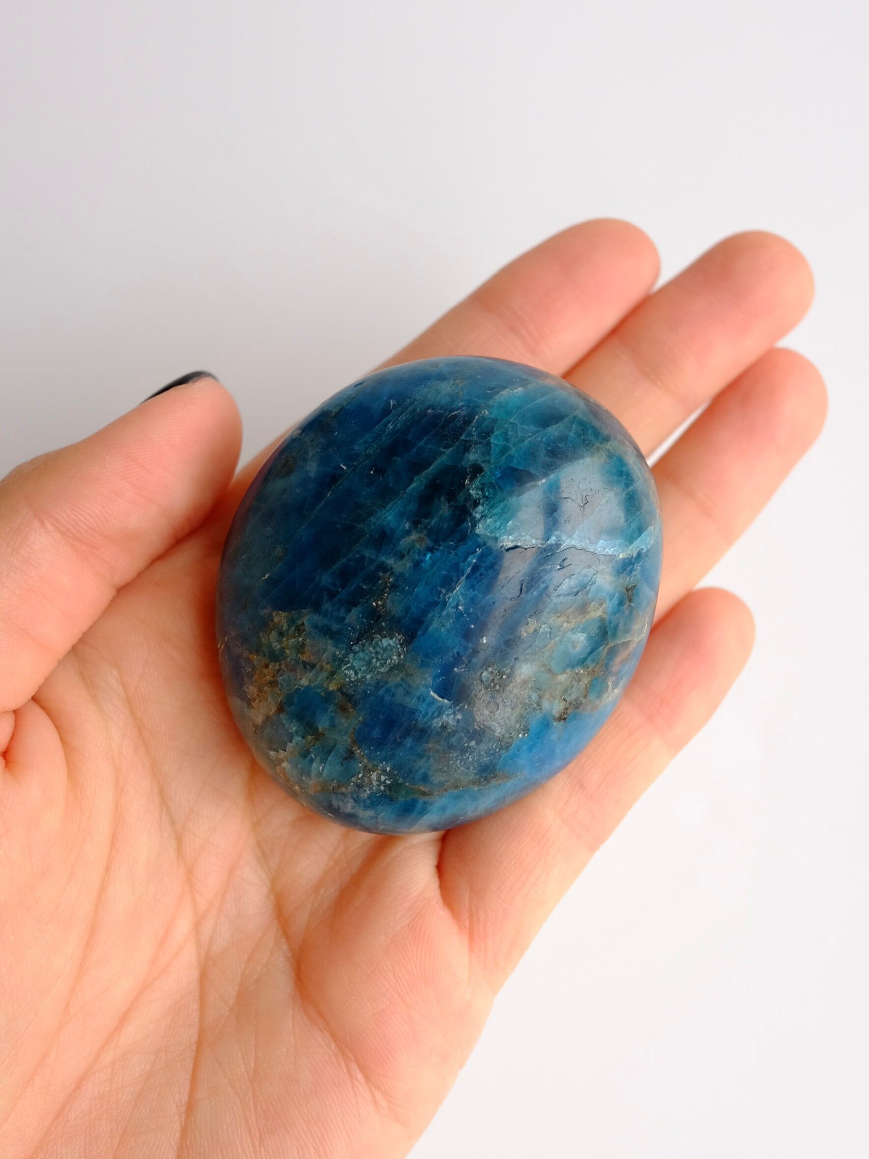 Blue Apatite Palm stone